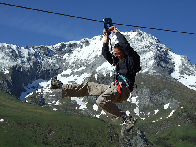 Dval'cable au col du Soulor - Tourisme autour de nos gites en val d'Azun dans les Pyrenees