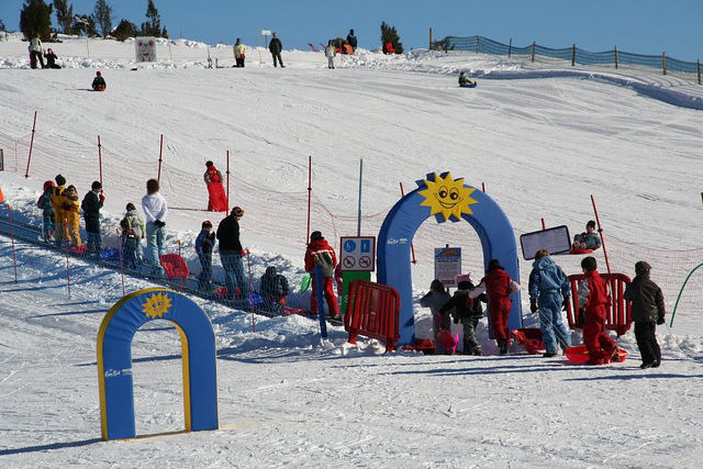 Tapis roulant au Nordic Park - Tourisme autour de nos gites en val d'Azun dans les Pyrenees